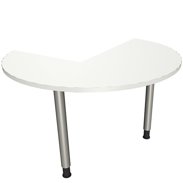 fm Büromöbel Verkettungsbesprechungstisch »Fastline« 120 cm links weiß, 120x72x120 cm