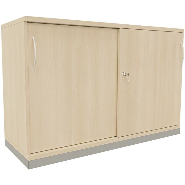 fm Büromöbel Schiebetürenschrank »Fastline« 120 cm breit 2 OH braun, 120x78.1x44.2 cm