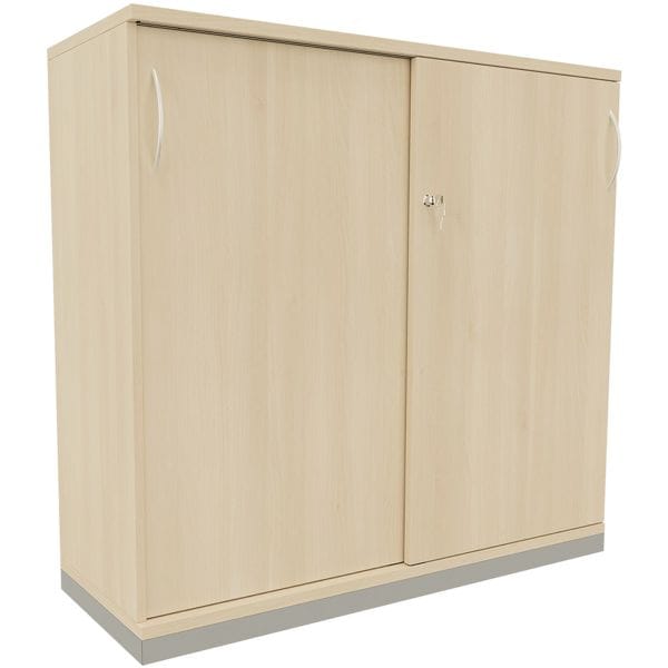 fm Büromöbel Schiebetürenschrank »Fastline« 120 cm breit 3 OH braun, 120x113.3x44.2 cm