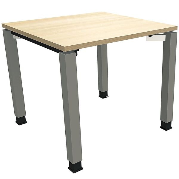 fm Büromöbel Manuell höhenverstellbarer Schreibtisch »Oldenburg« 80 cm 4-Fuß Quadratrohr königsahorn, 80x82x80 cm