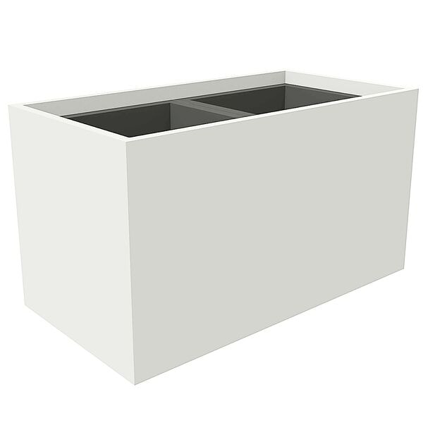 fm Büromöbel Pflanzengefäß »Oldenburg« 73,1/40 cm weiß, 73.1 cm