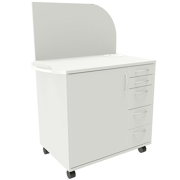 fm Büromöbel Technikwagen »Oldenburg« weiß, 110x150x64.2 cm