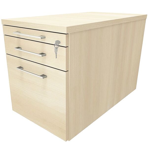 fm Büromöbel Rollcontainer mit Hängeregister Tiefe 80 cm »Oldenburg« einheitliches Dekor braun, 43.4x54x80 cm