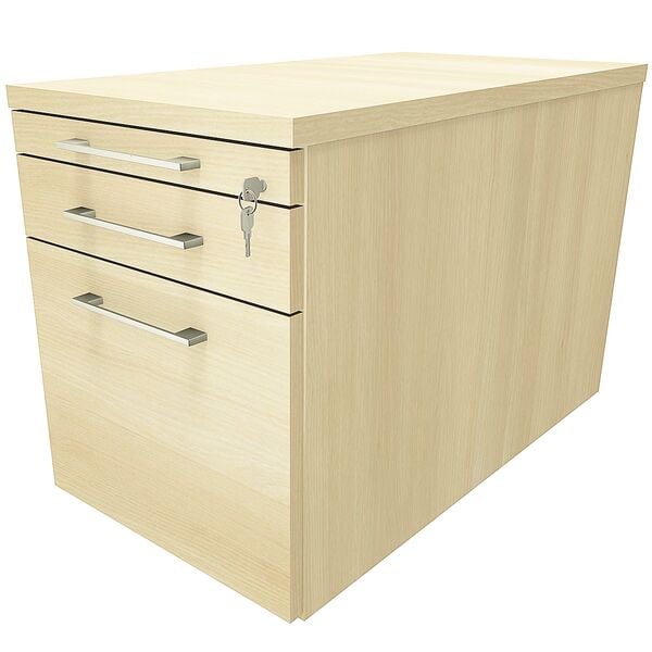 fm Büromöbel Rollcontainer mit Hängeregister Tiefe 80 cm »Oldenburg« einheitliches Dekor königsahorn, 43.4x54x80 cm