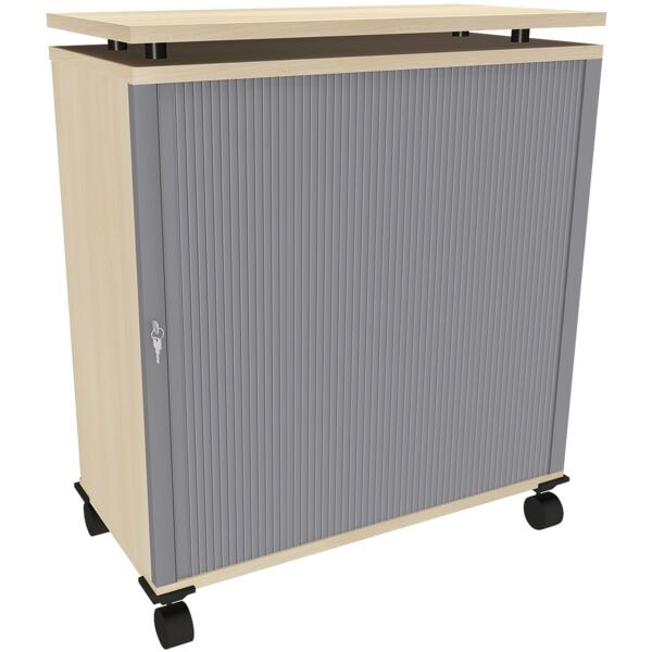 fm Büromöbel Mobiler Rollladenschrank »Sidney« braun, 97.3x103.8x46.3 cm