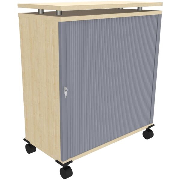 fm Büromöbel Mobiler Rollladenschrank »Sidney« königsahorn, 97.3x103.8x46.3 cm