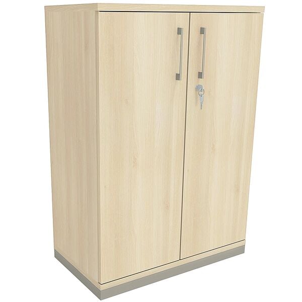 fm Büromöbel Aktenschrank abschließbar für 3 Ordnerhöhen Breite 80 cm »Oldenburg« braun, 80x113.3x44.2 cm