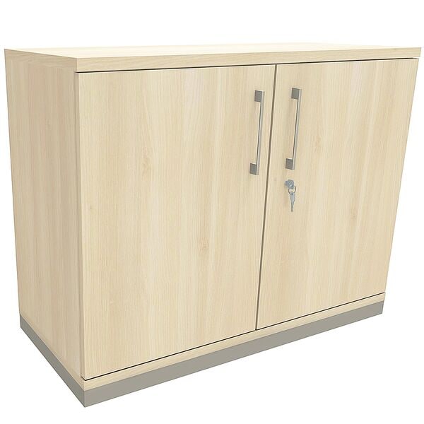 fm Büromöbel Aktenschrank abschließbar für 2 Ordnerhöhen Breite 100 cm »Oldenburg« braun, 100x78.1x44.2 cm