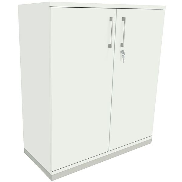 fm Büromöbel Aktenschrank abschließbar für 3 Ordnerhöhen Breite 100 cm »Oldenburg« weiß, 100x113.3x44.2 cm