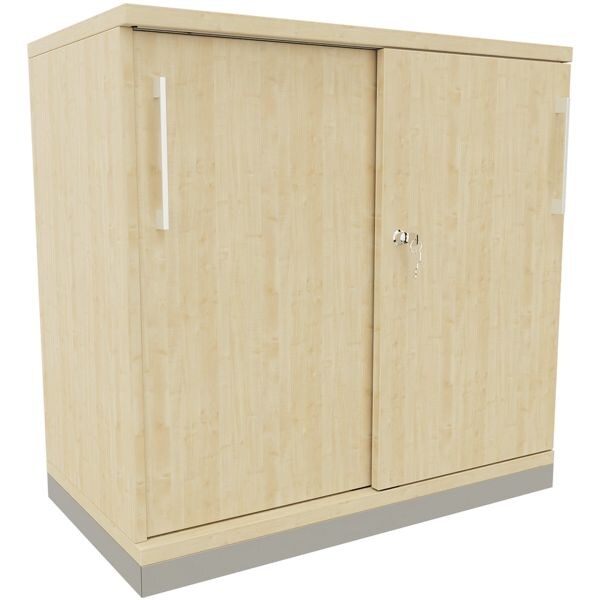 fm Büromöbel Schiebetürenschrank »Oldenburg« 2 OH 80 cm königsahorn, 80x78.1x44.2 cm
