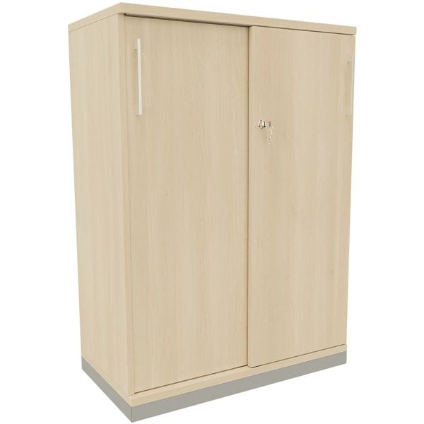 fm Büromöbel Schiebetürenschrank »Oldenburg« 3 OH 80 cm braun, 80x113.3x44.2 cm