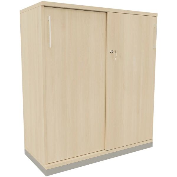 fm Büromöbel Schiebetürenschrank »Oldenburg« 3 OH 100 cm braun, 100x113.3x44.2 cm