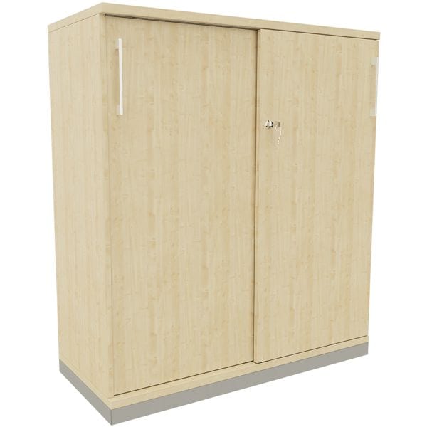 fm Büromöbel Schiebetürenschrank »Oldenburg« 3 OH 100 cm königsahorn, 100x113.3x44.2 cm
