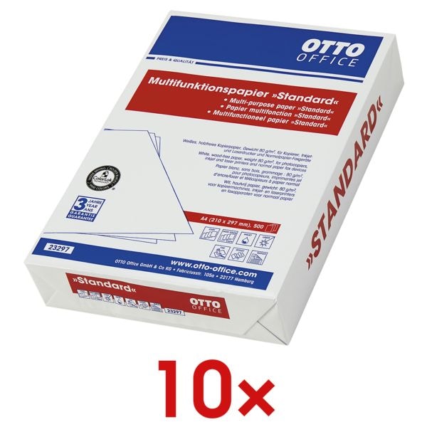 OTTO Office 10x Multifunktionales Druckerpapier »Standard« weiß