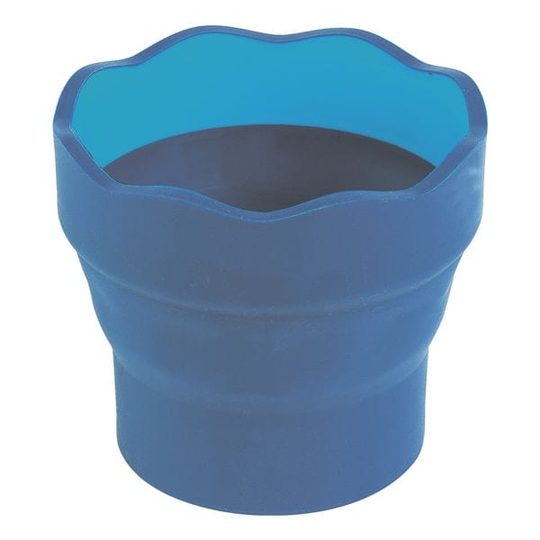 Faber-Castell Wasserbecher »Clic & Go« blau, 10x10x10 cm