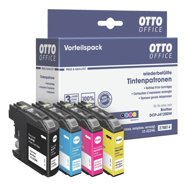 OTTO Office Tintenpatronen-Set ersetzt Brother »LC223 BK/C/M/Y« schwarz