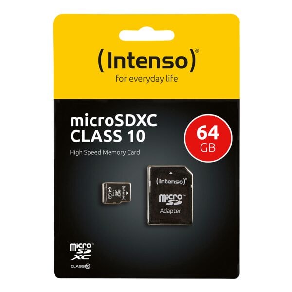 Intenso microSDXC-Speicherkarte »Intenso Class10 64GB«, 1.1x1.5x0.1 cm