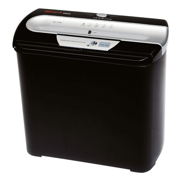GENIE Aktenvernichter »255 CD« Streifenschnitt bis 7 Blatt schwarz, 22x29.5x16.5 cm