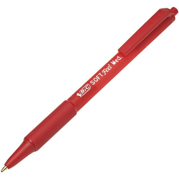 BIC 12er-Pack Kugelschreiber »Soft Feel Clic Grip« rot