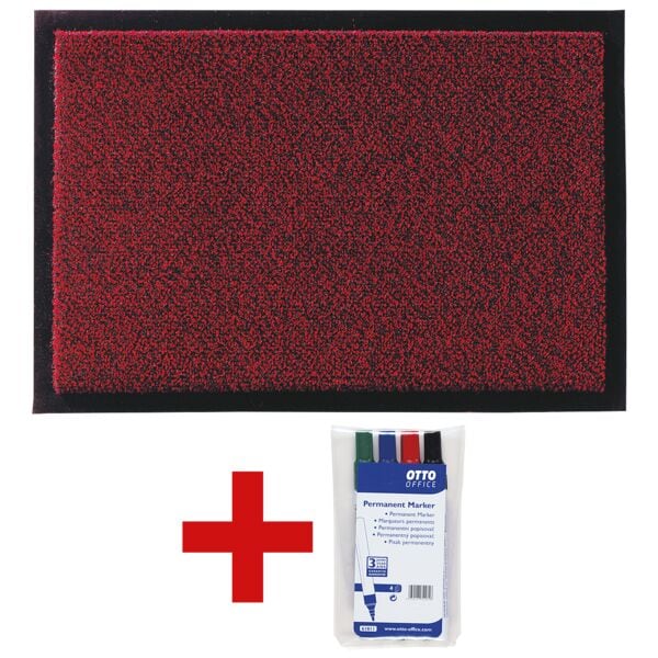 HAMAT Fußmatte »Mars« 90x120 cm inkl. 4er-Pack Permanent-Marker rot, 90 cm