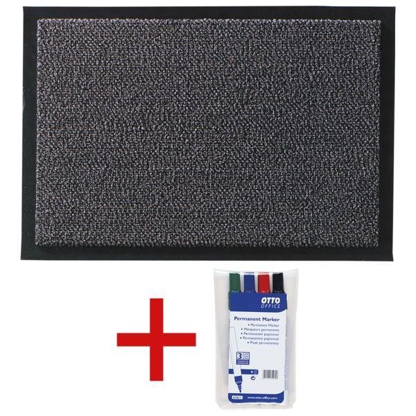 HAMAT Fußmatte »Mars« 120x180 cm inkl. 4er-Pack Permanent-Marker grau, 120 cm
