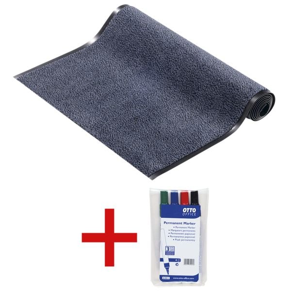 HAMAT Fußmatte »Mars« 120x300 cm inkl. 4er-Pack Permanent-Marker blau, 120 cm
