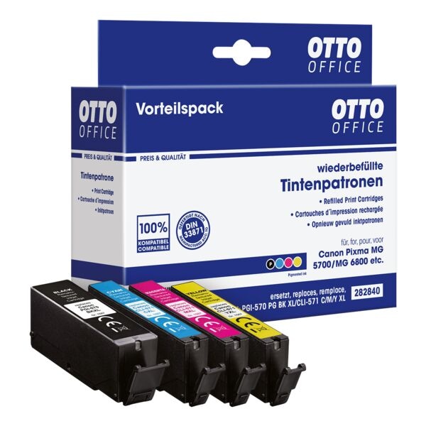 OTTO Office Tintenpatronen-Set ersetzt Canon »PGI 570 BK XL / CLI-571 C/M/Y XL« schwarz