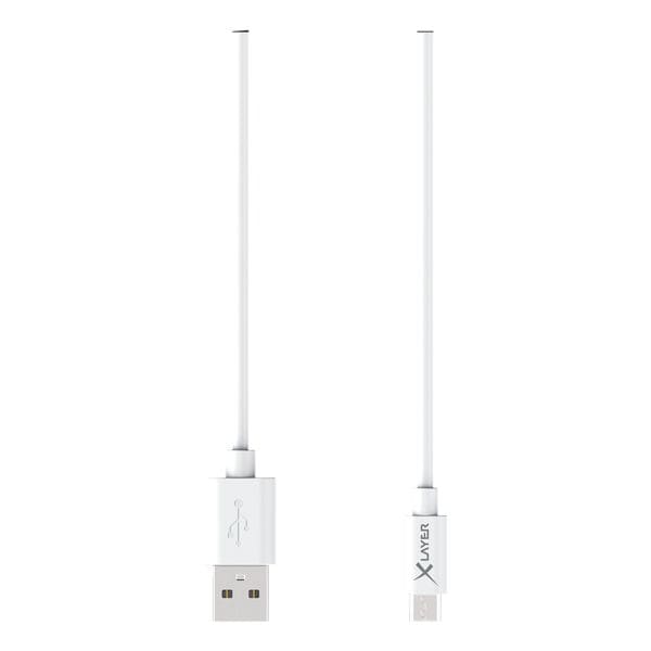 Xlayer Ladekabel »Premium« USB-A to Micro-USB weiß