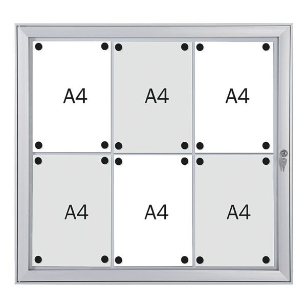 Franken Feuerfester Schaukasten »Security SKB6S« silber, 74.1x69.6x2.3 cm