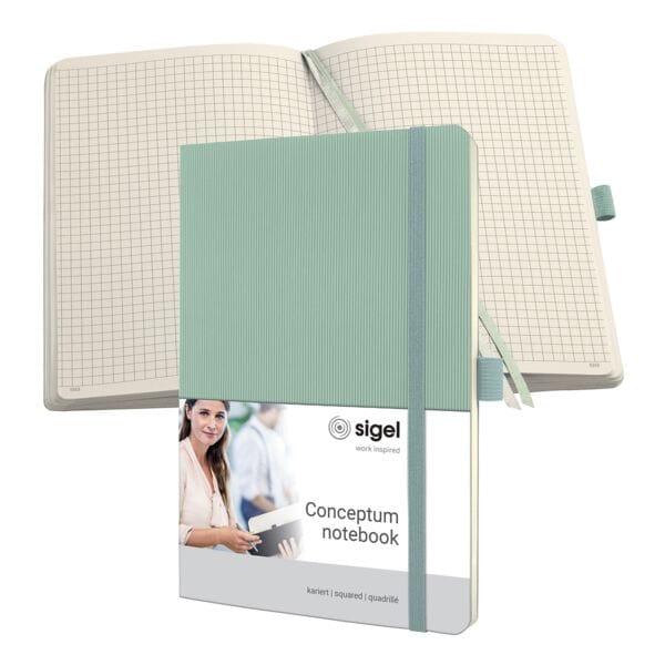 Sigel Notizbuch »Conceptum« A5 kariert - 194 Seiten grün