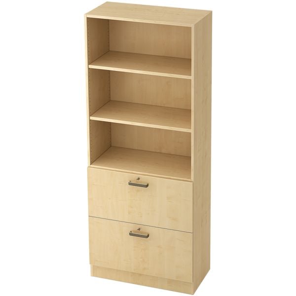 OTTO Office Premium Aktenregal »OTTO Office Line IV« 80 cm breit 5 OH mit 2 Hängeregister braun, 80x200.4x42 cm