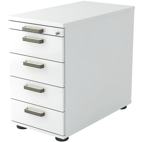 OTTO Office Premium Standcontainer »OTTO Office Line IV« mit klassischen Schubladen weiß, 42.8x76x80 cm