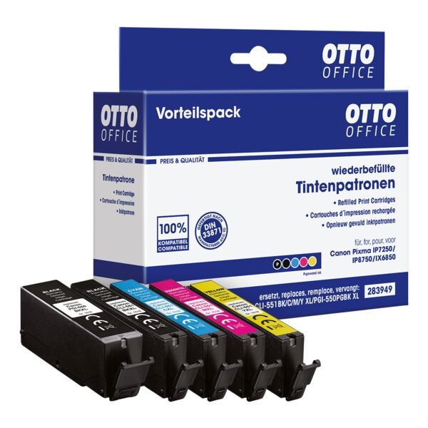 OTTO Office Tintenpatronen-Set ersetzt Canon »PGI-550BK XL/ CLI-551 BK/C/M/Y« schwarz