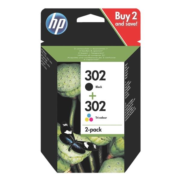 HP 2er Tintenpatronen-Set »HP X4D37AE« HP 302 schwarz
