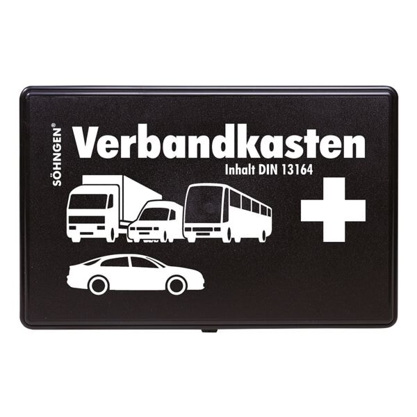 ALUDERM KFZ-Verbandkasten »KU« - nach überarbeiteter DIN 13164 schwarz, 26x8x16 cm