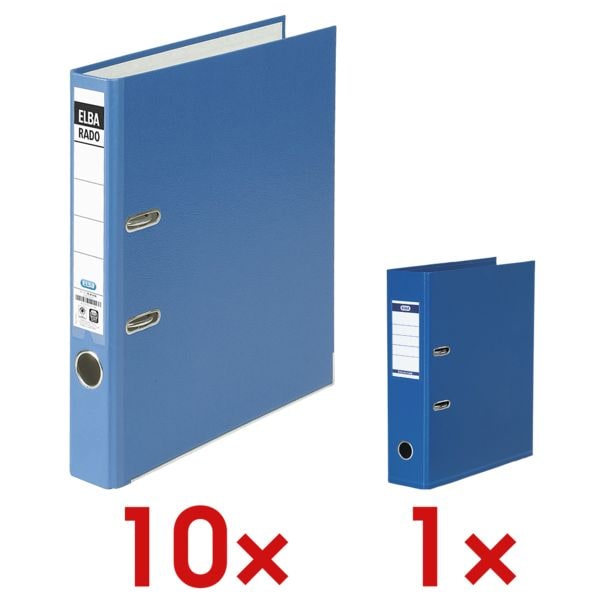 Elba 10x Ordner »rado brillant« 1000226 inkl. 1x Ordner »Strong-Line« blau, 28.5x31.8x28.5 cm