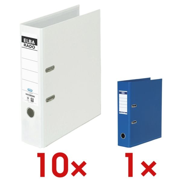 Elba 10x Ordner »rado brillant« 10002261 inkl. 1x Ordner »Strong-Line« weiß, 8x31.8x28.5 cm