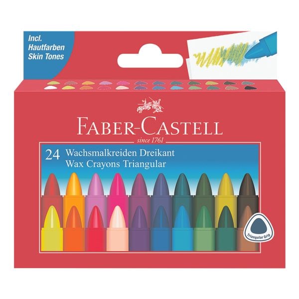 Faber-Castell (Schule) 24er-Kartonetui Wachsmalstifte