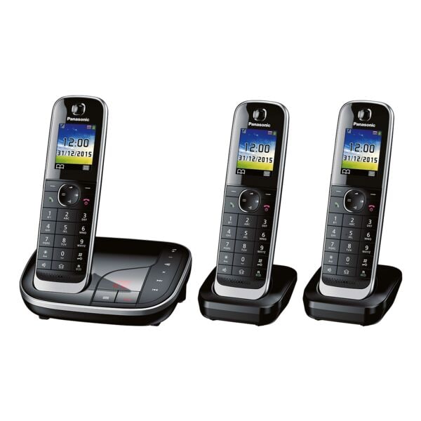 Panasonic Triple-Set Schnurloses Telefon »KX-TGJ323GB« schwarz