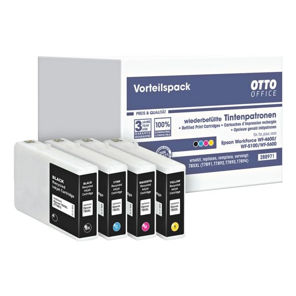 OTTO Office Tintenpatronen-Set ersetzt Epson »T7891 / T7892 / T7893 / T7894« 78XXL schwarz