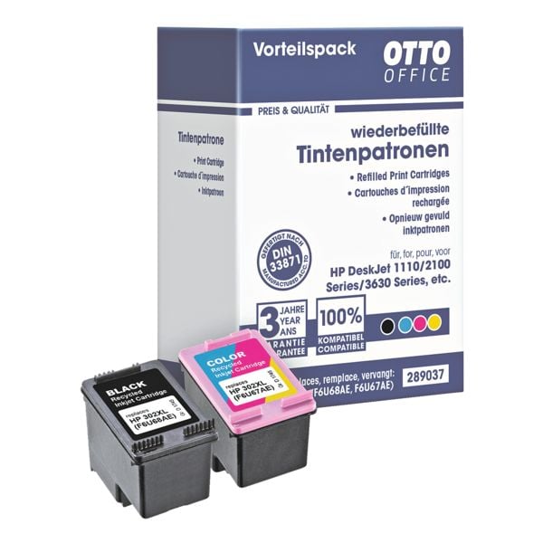 OTTO Office Tintenpatronen-Set ersetzt »Hewlett Packards Nr. 302 XL« schwarz