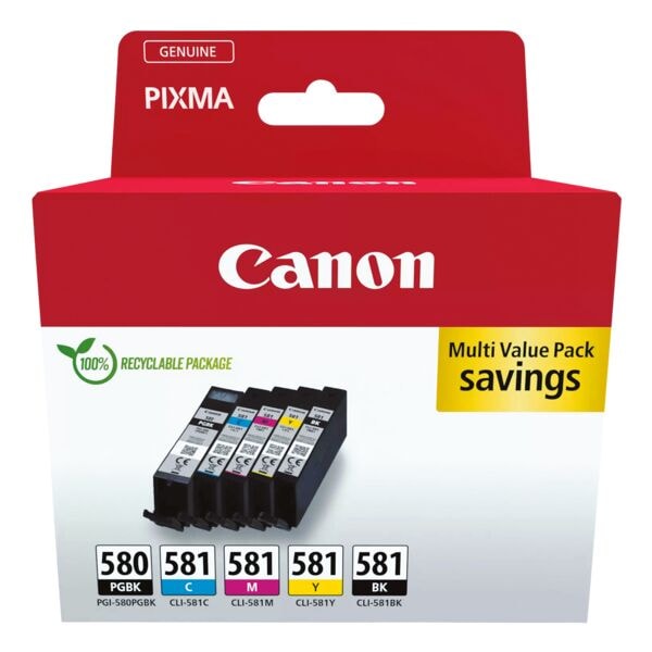 Canon Tintenpatronen-Set »PGI-580PGBK & CLI-581BK/C/M/Y« schwarz