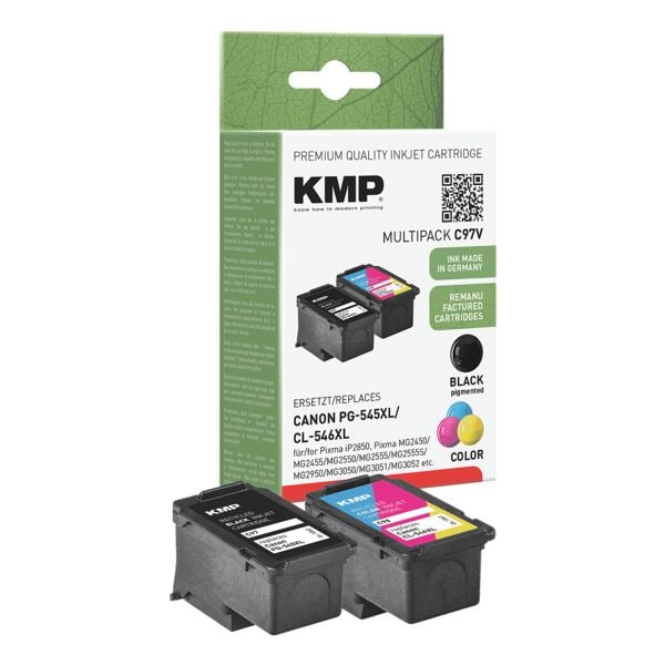 KMP Tintenpatronen-Set ersetzt Canon »PG-545XL/CL-546XL« schwarz