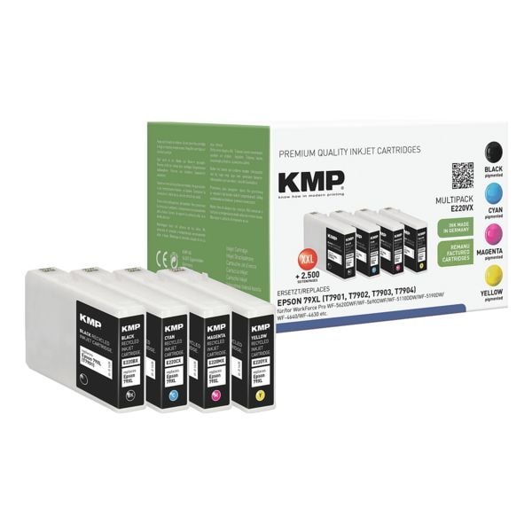 KMP Tintenpatronen-Set ersetzt Epson »T7901 / T7902 / T7903 / T7904« Nr. 79XL schwarz