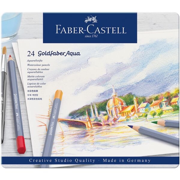 Faber-Castell 24er-Pack Aquarellstifte »Goldfaber Aqua« türkis