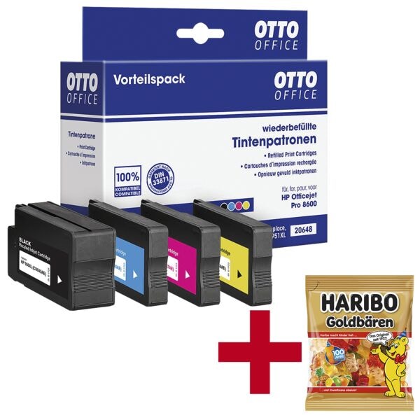 OTTO Office Tintenpatronen-Set ersetzt Hewlett Packard »C2P43AE« Nr. 950XL/951XL inkl. Fruch schwarz