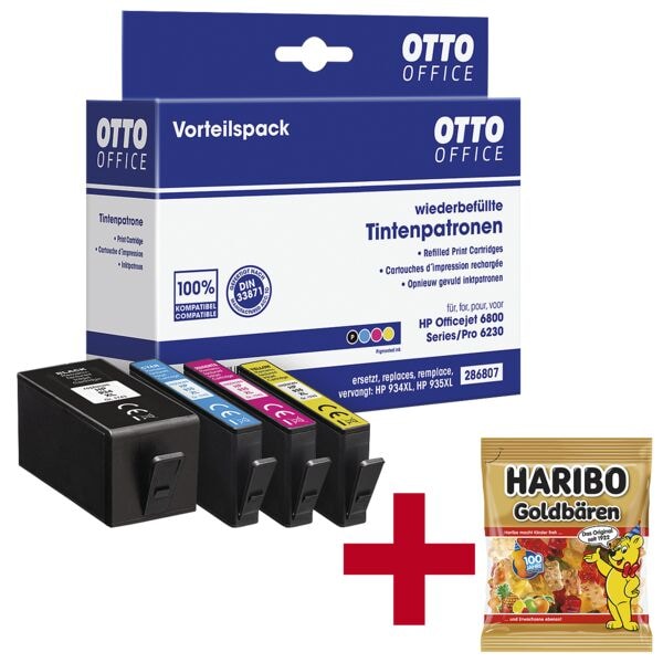 OTTO Office Tintenpatronen-Set ersetzt Hewlett Packards »934 XL / 935 XL« inkl. Fruchtgummi schwarz