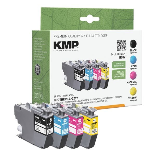 KMP Tintenpatronen-Set ersetzt Brother »LC-3217VALDR« blau