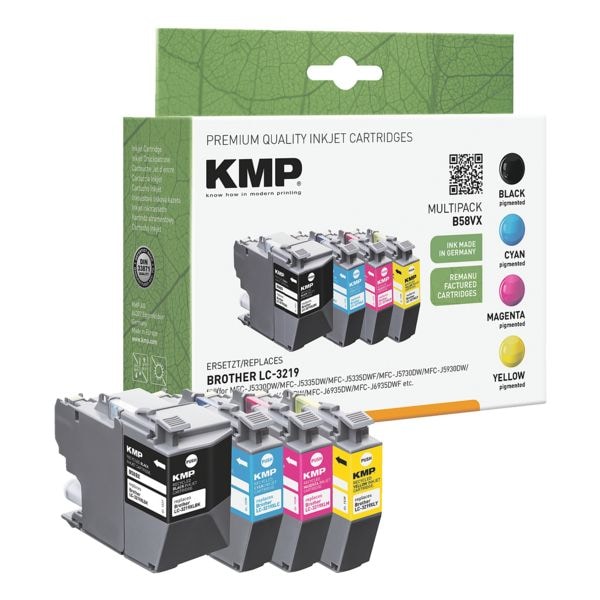 KMP Tintenpatronen-Set ersetzt Brother »LC-3219VALDR« schwarz