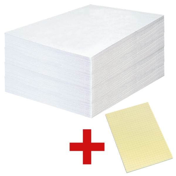 OTTO Office 500 Versandtaschen C5 ohne Fenster inkl. Haftnotizblock 10,0 x 15,0 cm, kariert weiß, 22.9x16.2 cm